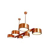 Rectangular Polished Copper Chandelier Italian Chandelier by SimoEng