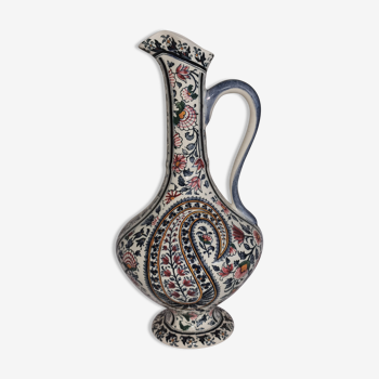 Needle pitcher Faïence of gien cashmere decoration