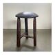 Antique tripod wooden stool, brutalist, wabi sabi style
