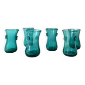 Set of bubble glass water glasses from the 1960s.