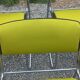 Set of 6 designer chairs with wooden seats and backs, chrome legs.