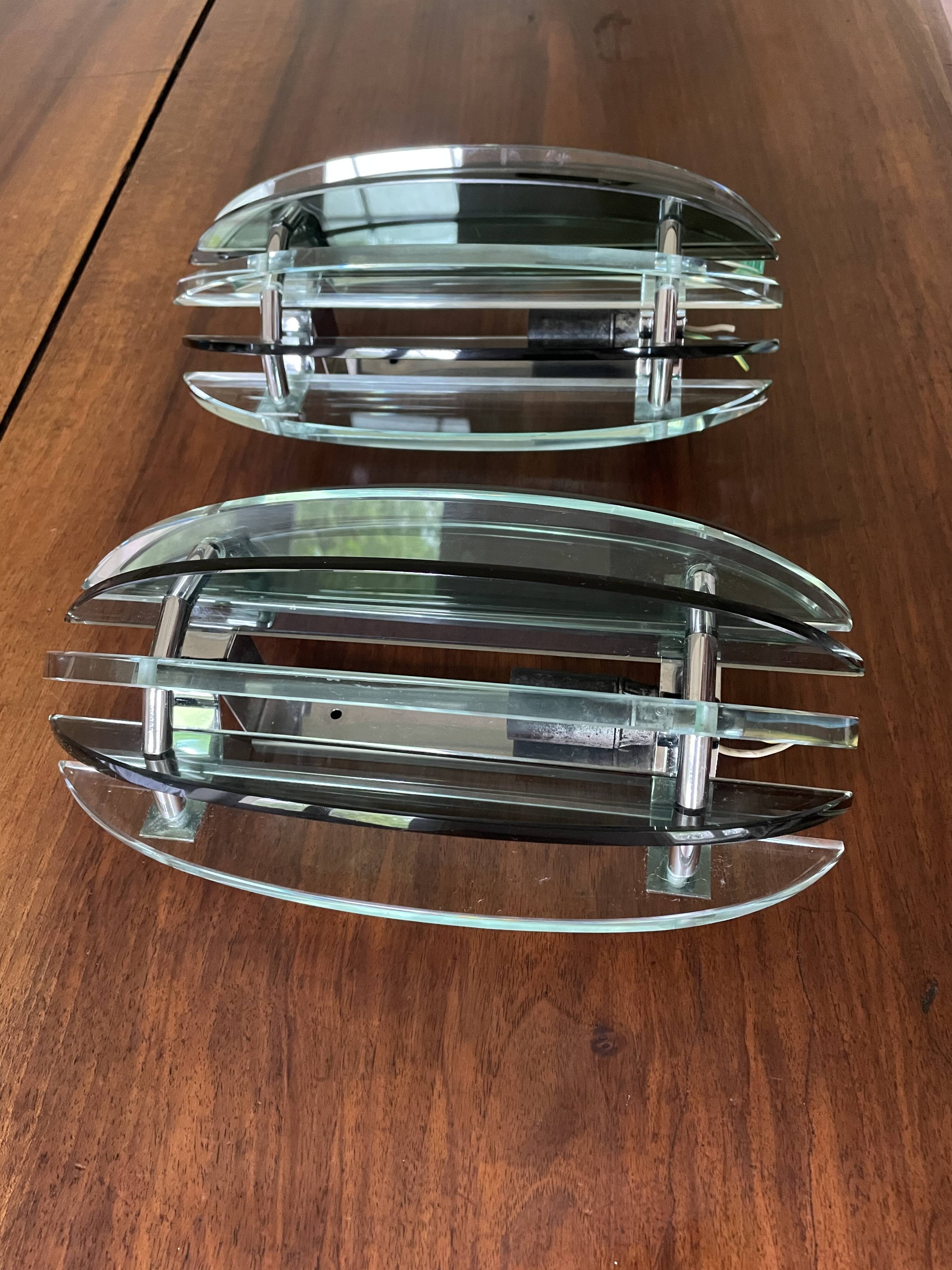 Wall lights with Murano glass slats VECA Italy