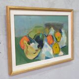 Gösta Liljedahl (1908-1993), Modern Still Life, 1960s, Oil Collage on Panel, Framed