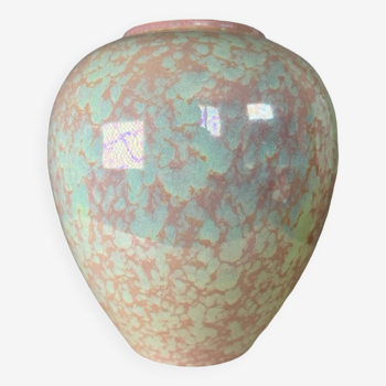 Charolles iridescent ceramic ball vase from the 90s