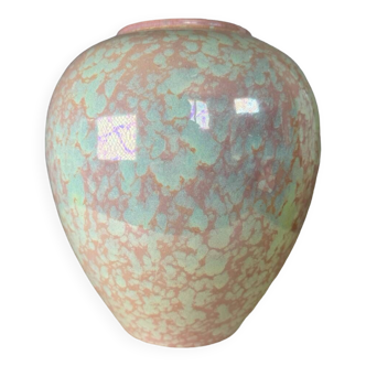 Charolles iridescent ceramic ball vase from the 90s