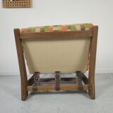 Pair of vintage oak armchairs 1970