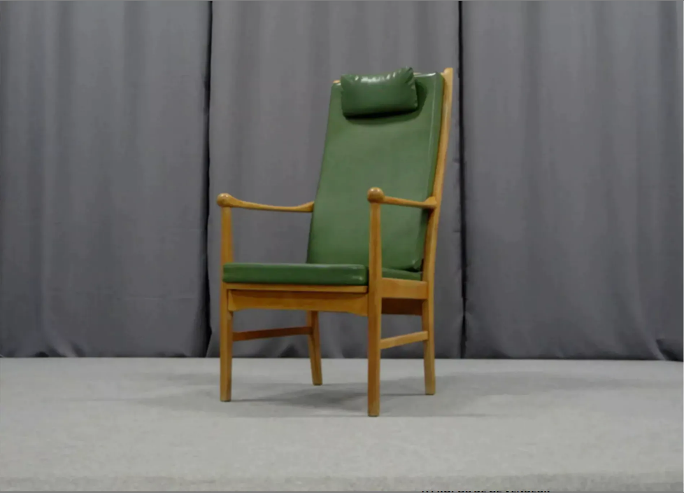 Oak wood armchair 1950