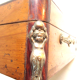 Box XIXth Napoleon III, jewel box or secrets, mahogany, padded blue silk, signed TAHAN