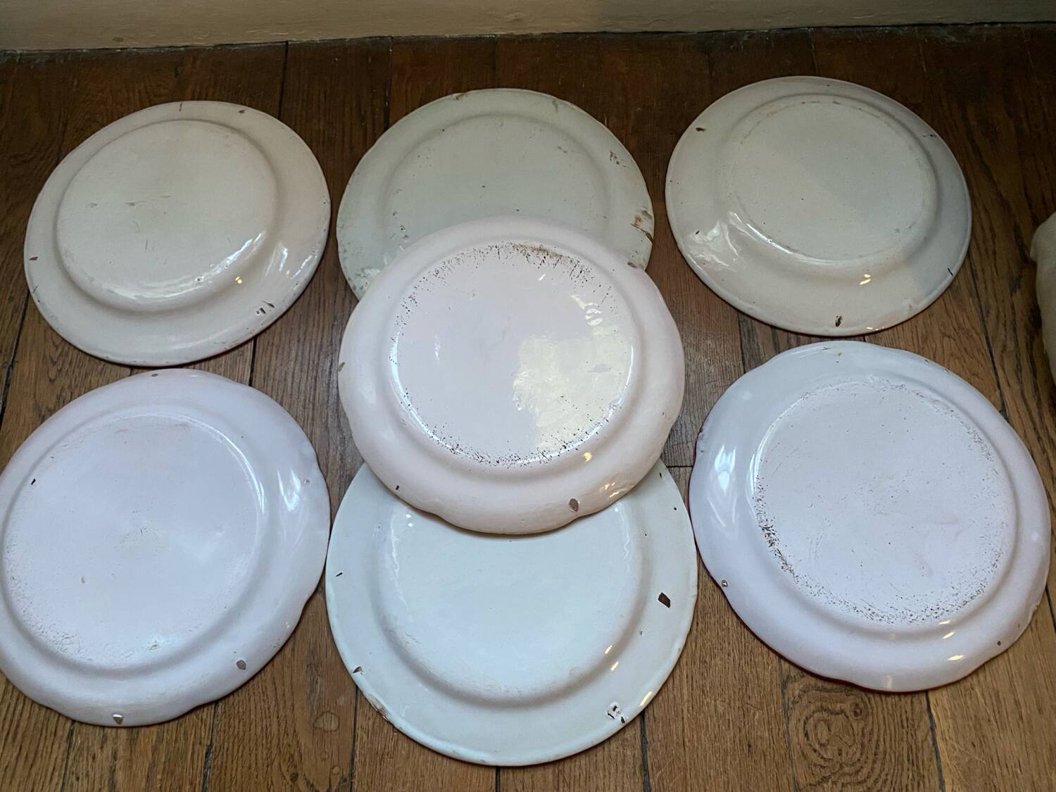 Antique flower plates