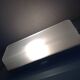 Rectangular porthole wall light in industrial/70s style frosted glass