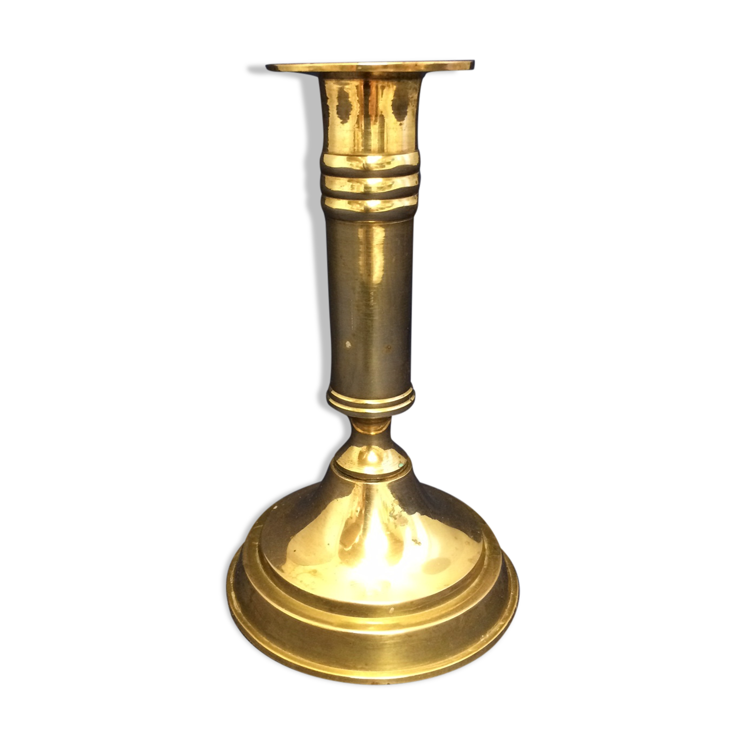 Old brass candlestick