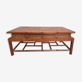 Table basse en bambou roche-bobois