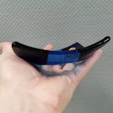 Small Murano glass bowl/dish in different colored blue glass.