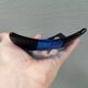 Small Murano glass bowl/dish in different colored blue glass.