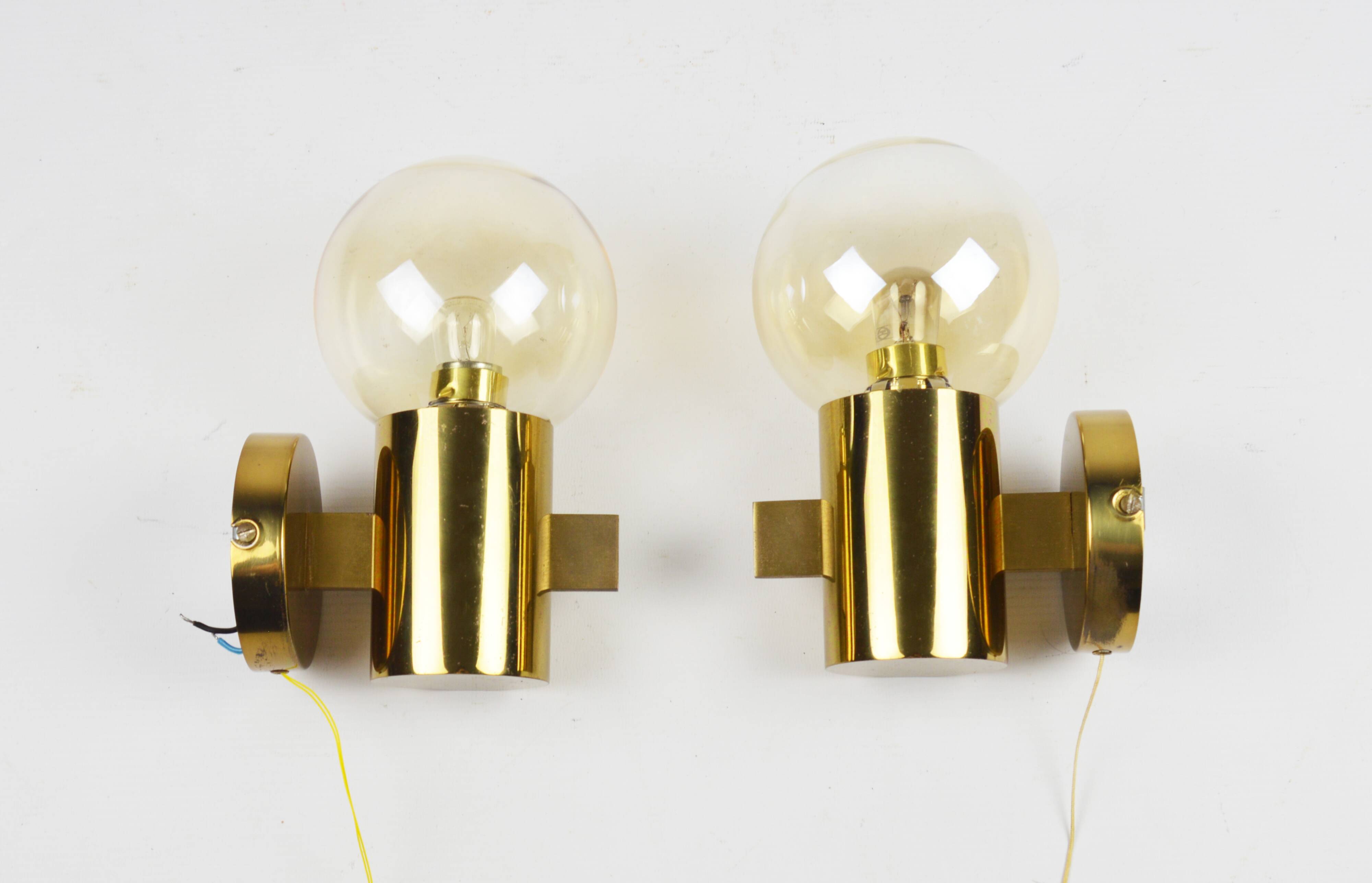 Wall lamps by H. A. Jakobsson, Sweden, 1960s