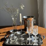 Small flared champagne bucket with 2 loops H20.5