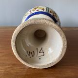 Vintage enameled earthenware vase from Morocco
