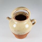 Vintage pottery, half-glazed terracotta water pot, jug, kitchen, decoration, pottery