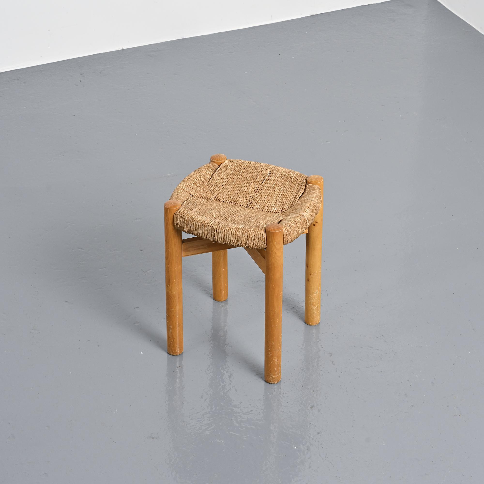 Early Méribel stool by Charlotte Perriand, circa 1955
