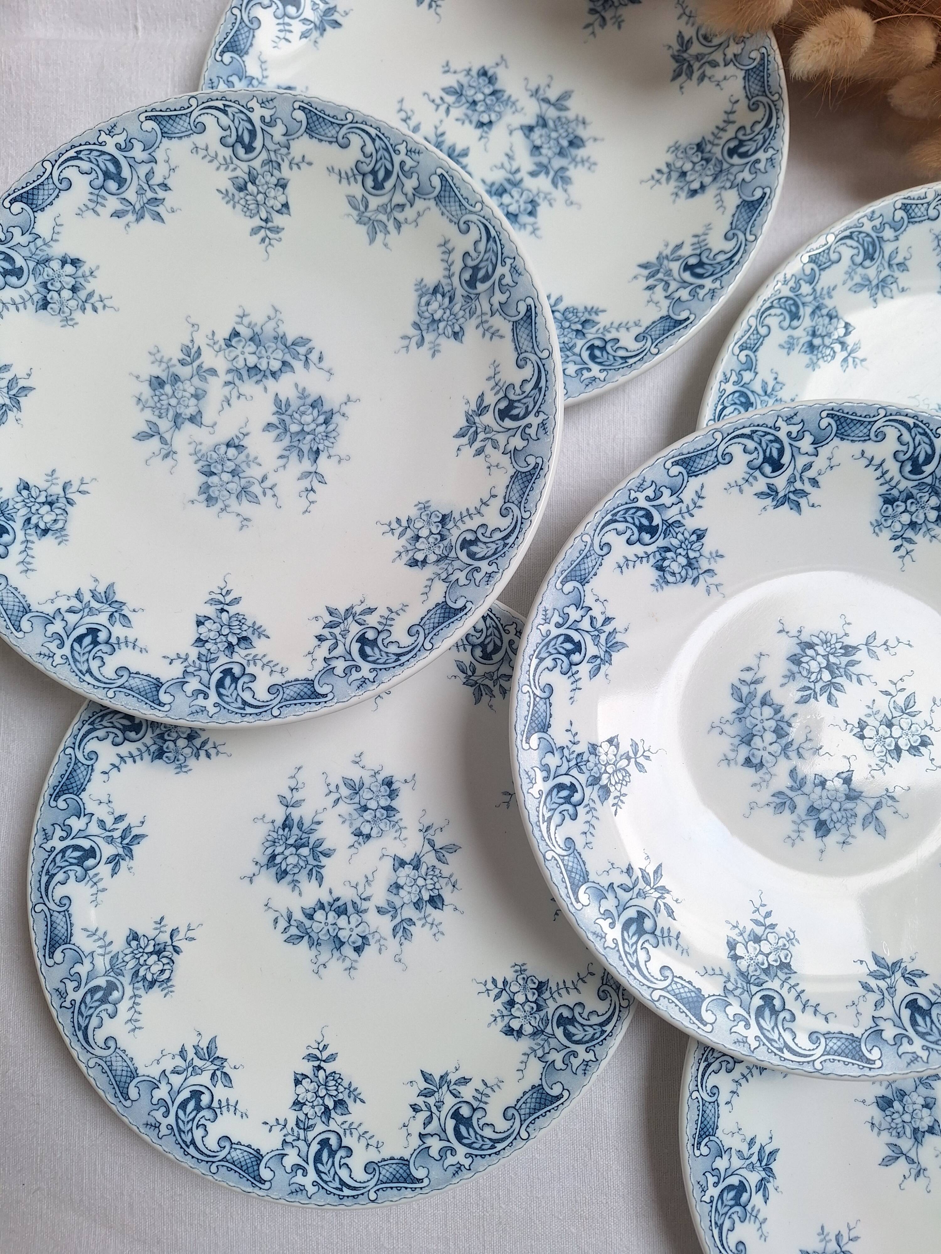 Rivanel blue dessert plates