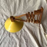 Vintage yellow accordion lamp
