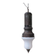 Antique xxl metal and glass pendant light