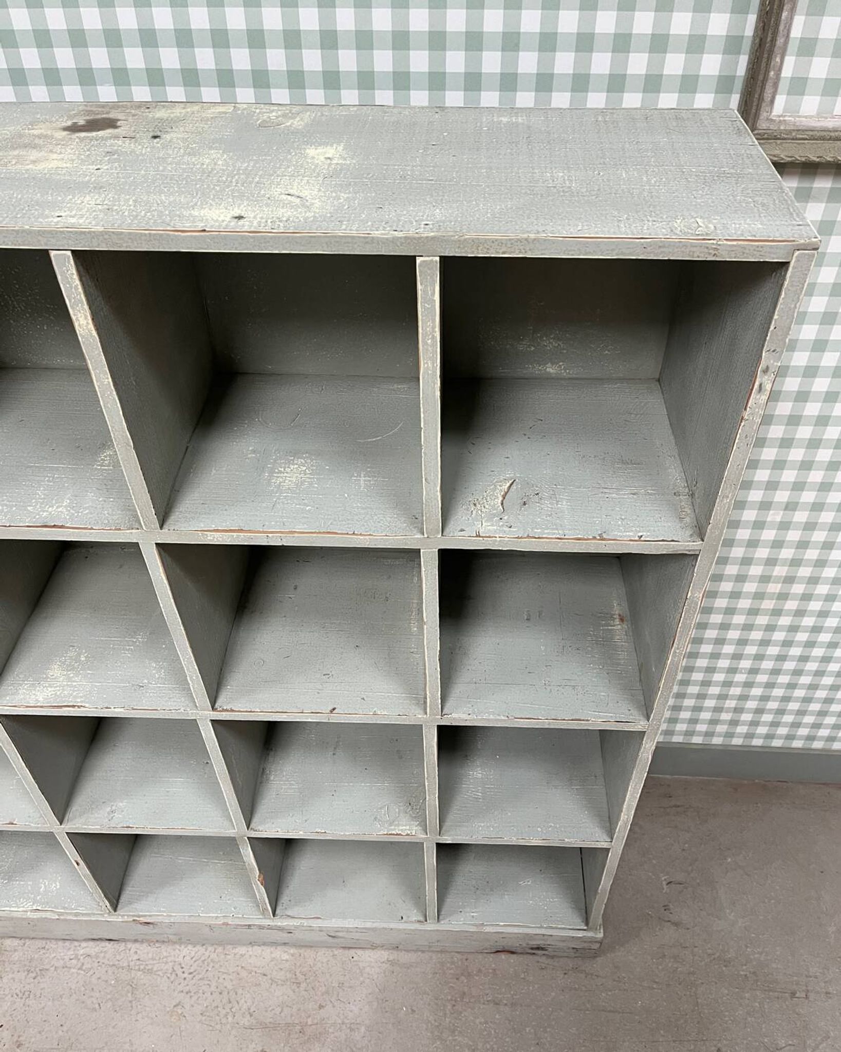 Large distressed wooden locker cabinet (renovated)