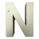 Golden vintage sign letter N