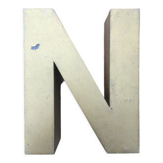 Golden vintage sign letter N