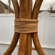 Vintage 1970s rattan coat rack