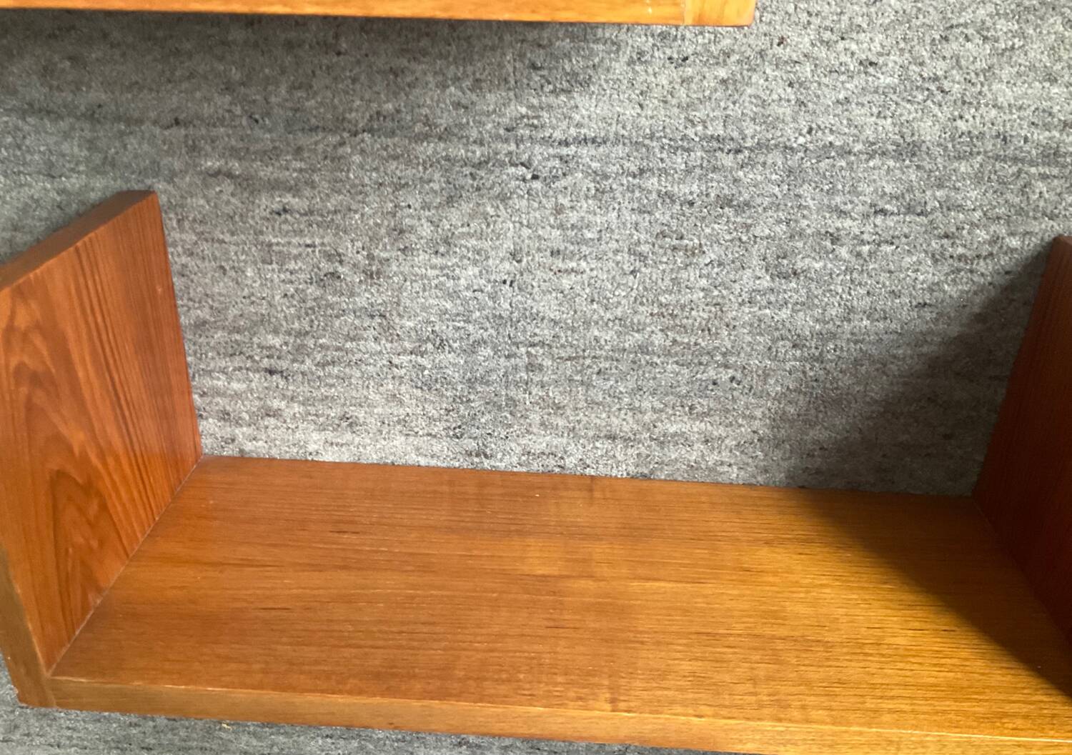 Pair of Scandinavian teak shelves from the 60s