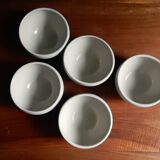 5 stoneware bowls Digoin Sarreguemines grespots