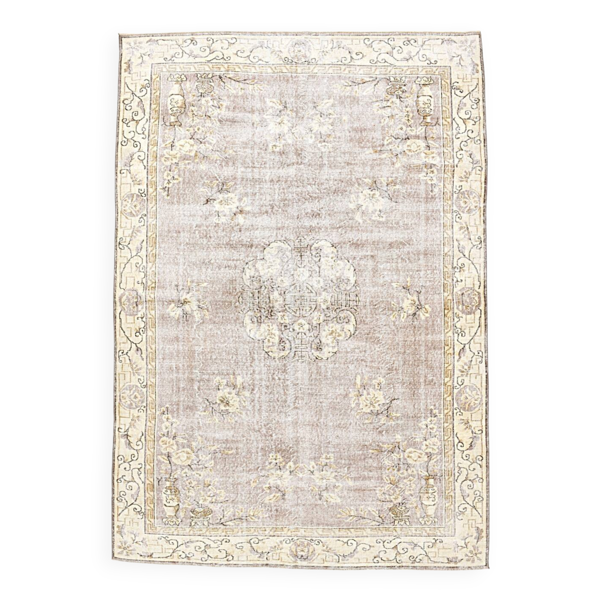 8x11 Turkish Sand Beige & Cream Persian Rug, Rugs For Bedroom Carpet
