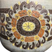 Vallauris, vase cache pot faïence polychrome Jean Lespinasse vers 1960