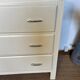 Vintage chest of drawers restored in white painted wood