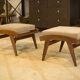 Fauteuil scandinave et deux ottomans 1960’s