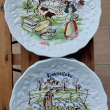 Old porcelain cheese plates