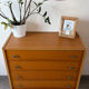 Vintage oak commode from the 1960s.