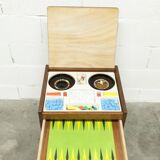 Unique table de chevet jeux 1960 15 jeux complets pieds compas 1960