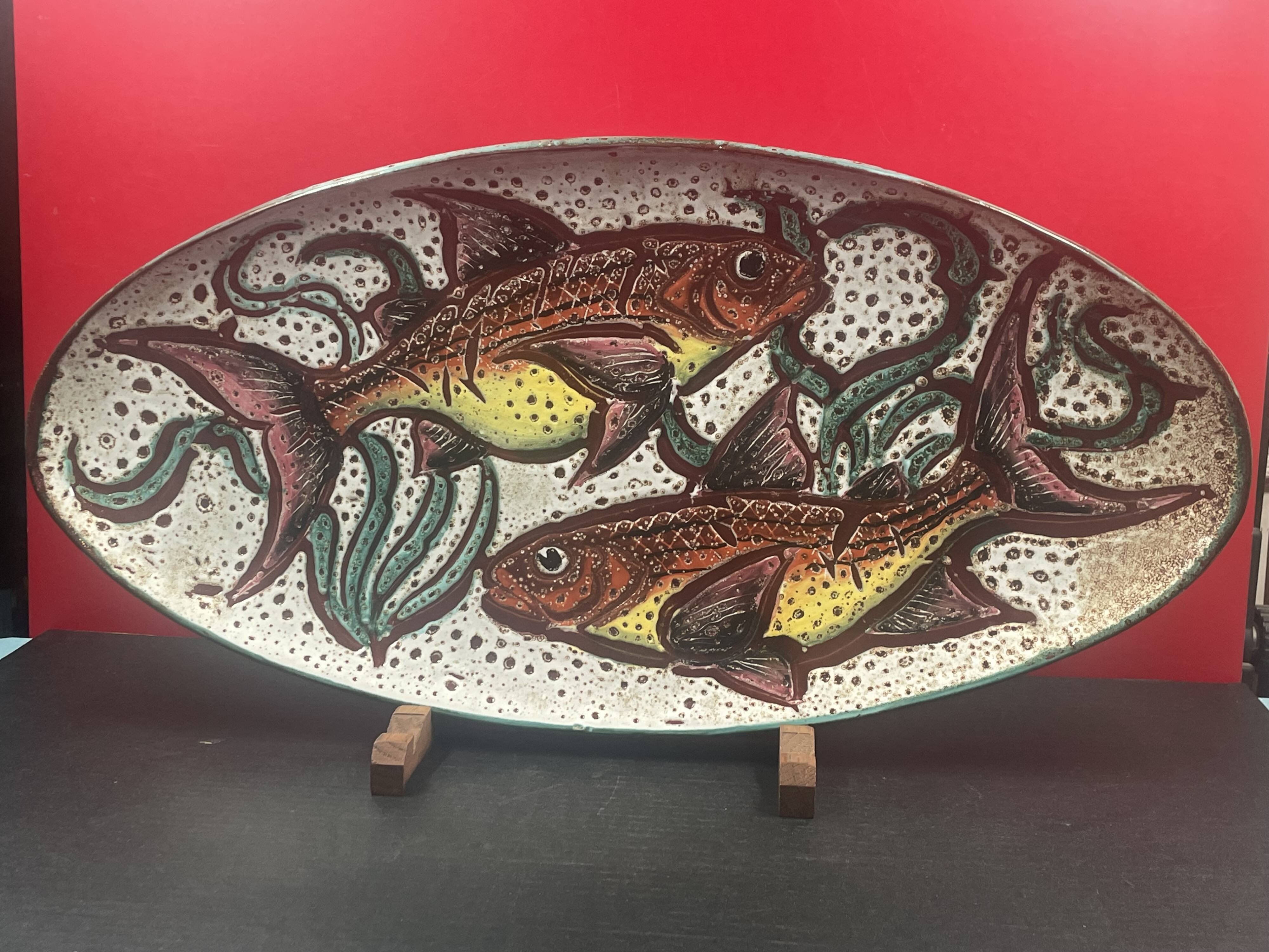 Dish vallauris crustaceans fish bouillabaisse foam 55 cm etienne daniel?