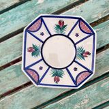 Octagonal earthenware plate
