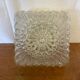 Antique Wall Lamp Ceiling Light Molded Glass + Vintage Black Metal Bracket