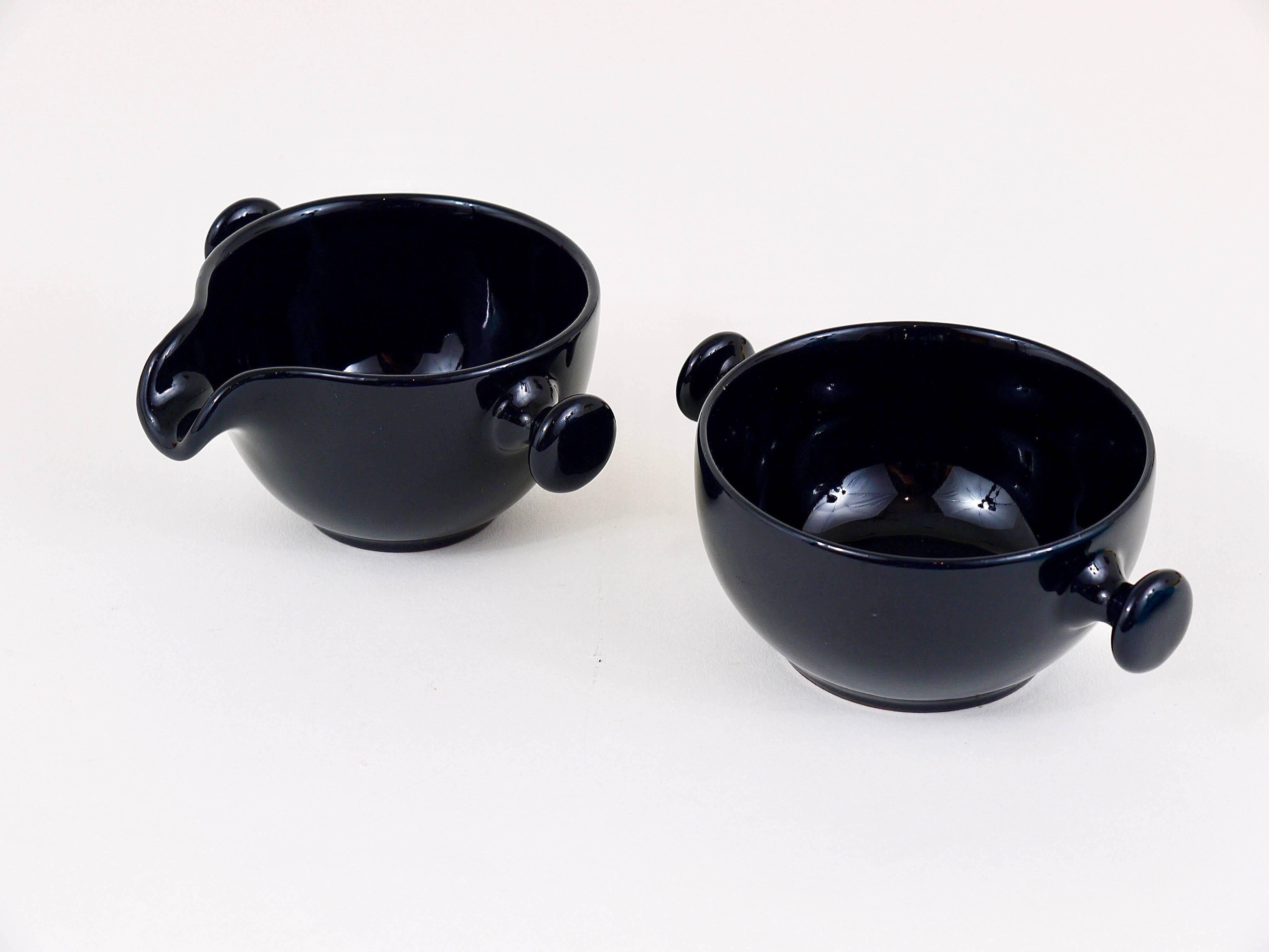 Complete tea service set and plates by Luigi Colani Zen, earthenware, Friesland, Germany, 1970s.