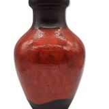 Red ceramic vase