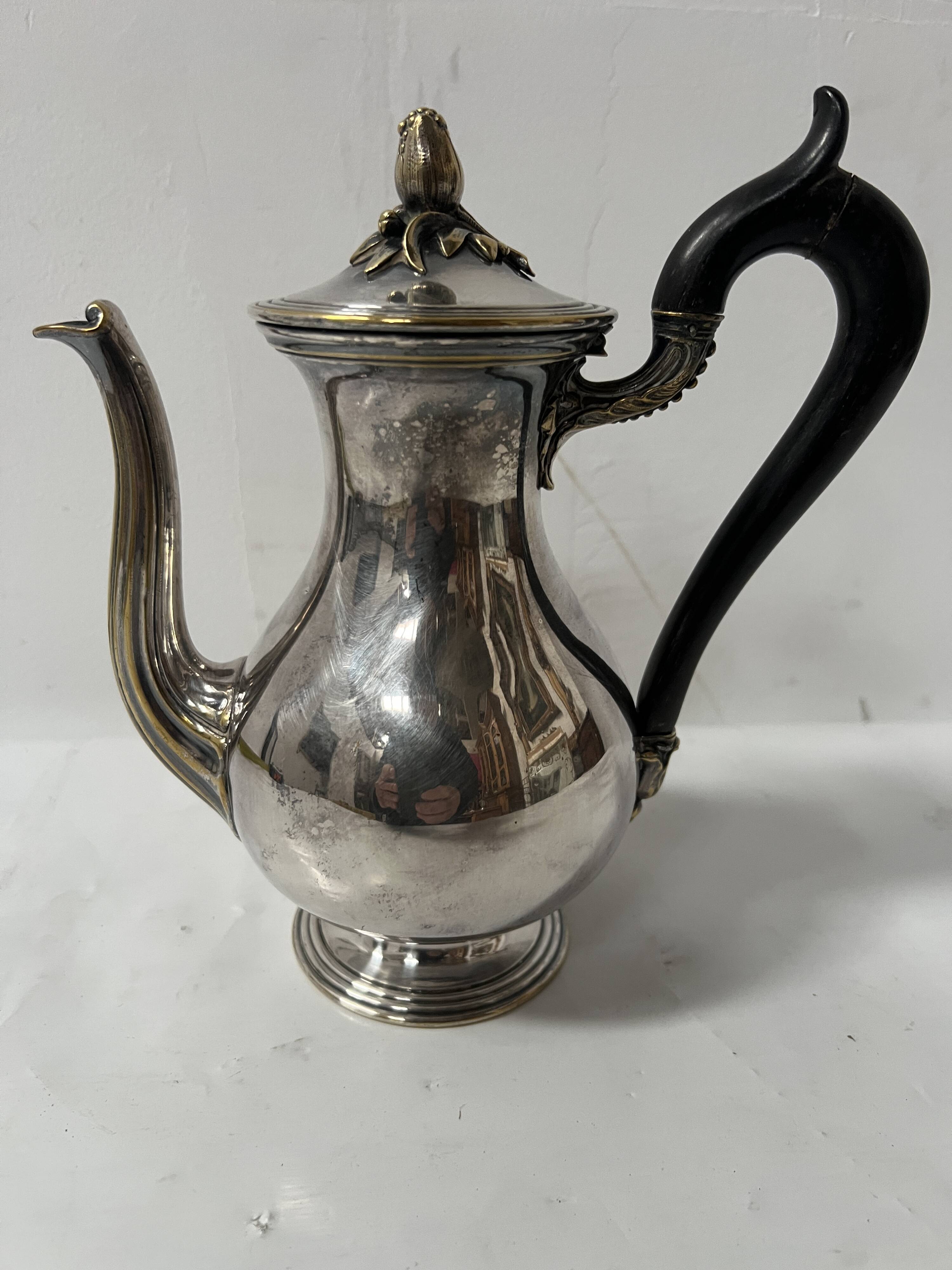 Silver-plated metal verseuse from the Christofle house, 20th century.