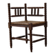Antique turned wood corner chair