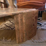Vintage pink marble eye coffee table