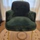 Fauteuil design italien torre 1961 – modèle da vinci 02 – velours vert