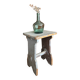 Tabouret en bois bleu vintage