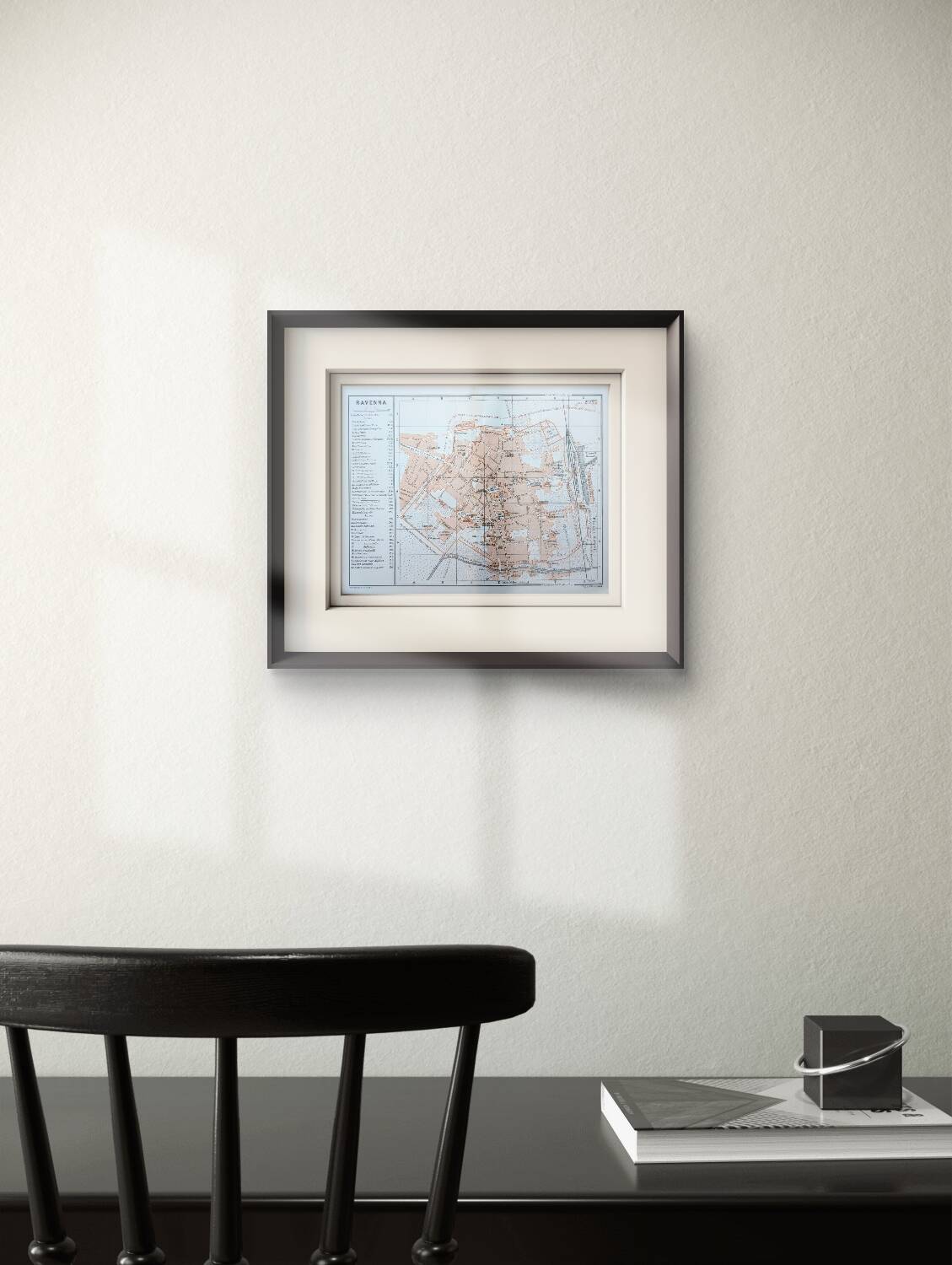 Printed in 1909, Map of Ravenna, Italy.